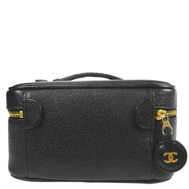 Chanel bags available at online luxury retaileChanel 1994-1996 Black Caviar Timeless Vanity Handbag 20