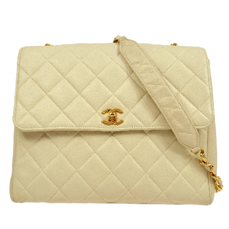 Chanel bags with classic and elegant designsChanel 1996 Ivory Caviar Straight Flap Large