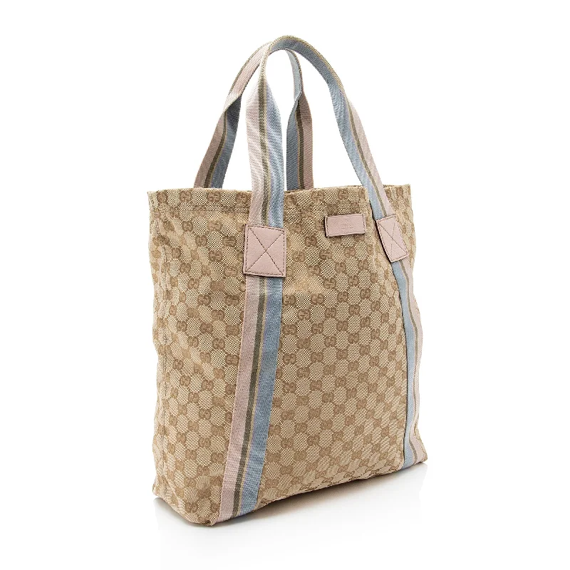 Gucci tote bags for women with a spacious interiorGucci GG Canvas Web Original Tote (cmFwNe)