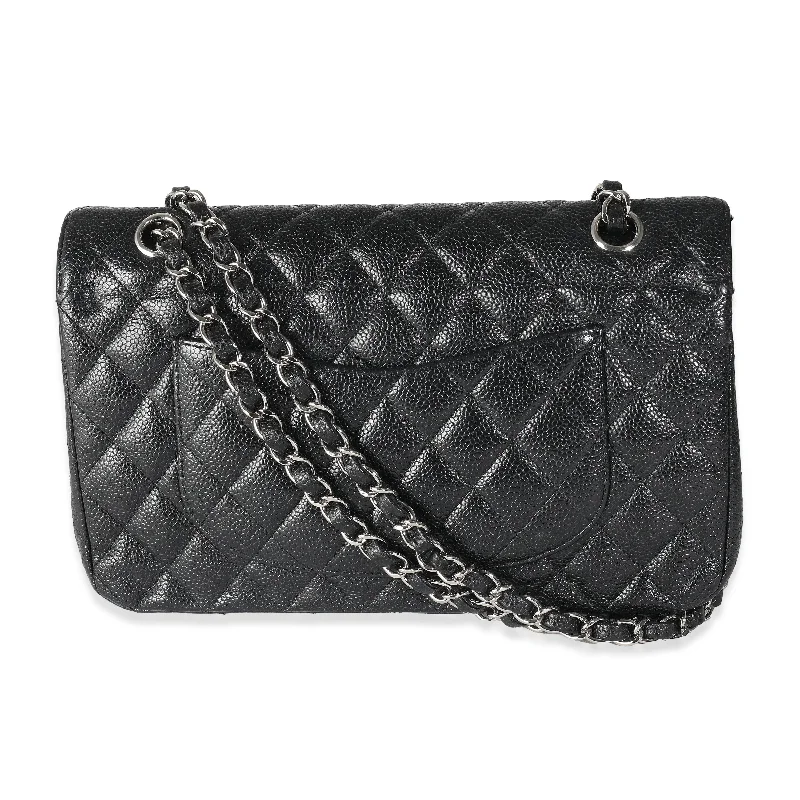 Chanel Chain Strap Handbag for Everyday UseCHANEL Black Quilted Caviar Medium Classic Double Flap Bag