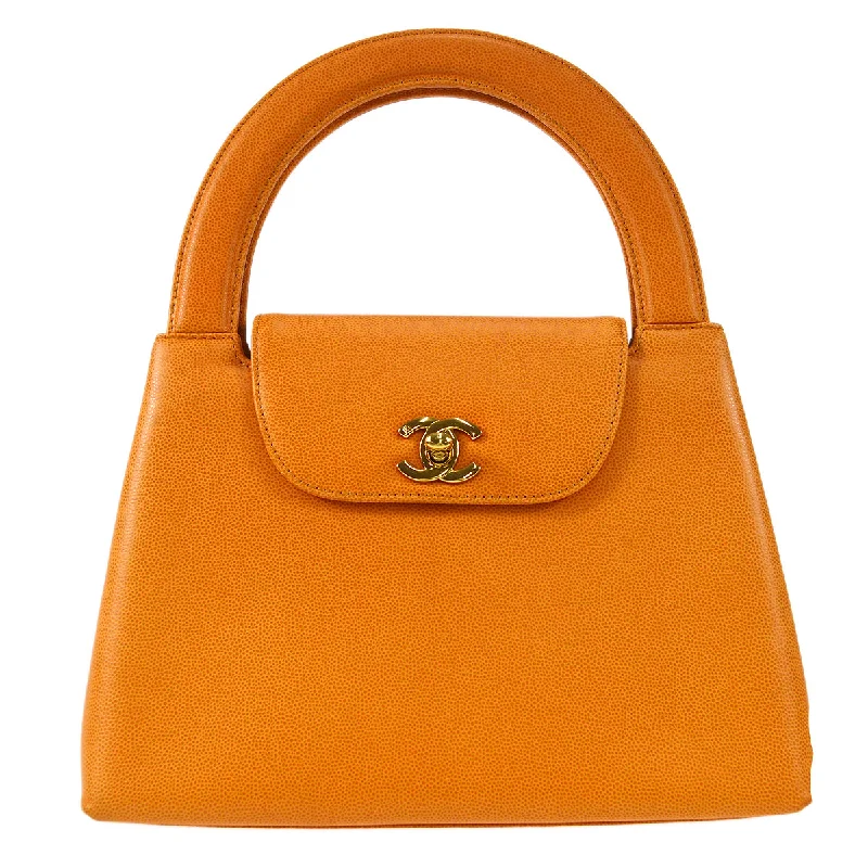 Chanel bags perfect for everyday elegChanel 1997-1999 Orange Caviar Medium Shopping Handbag