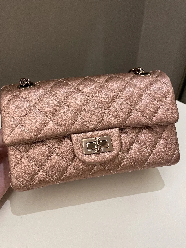 Chanel bags for women who appreciate fine craftsmanshipChanel Classic 2.55 Quilted Mini Reissue Rose Gold Calfskin