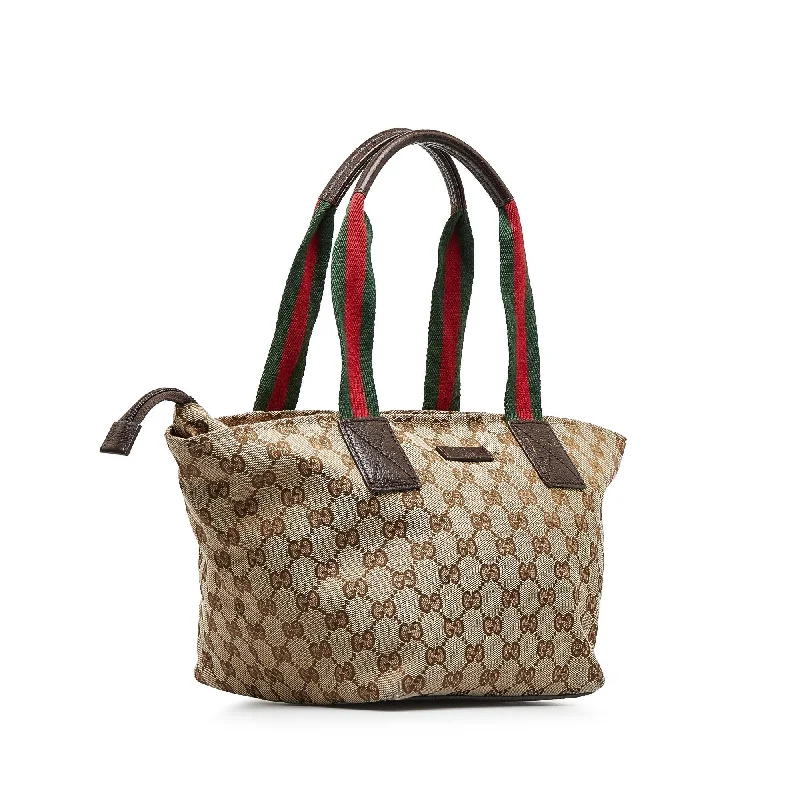 Women Gucci crossbody bags with a woven leather strapGucci GG Canvas Web Shoulder Bag (kONkVx)