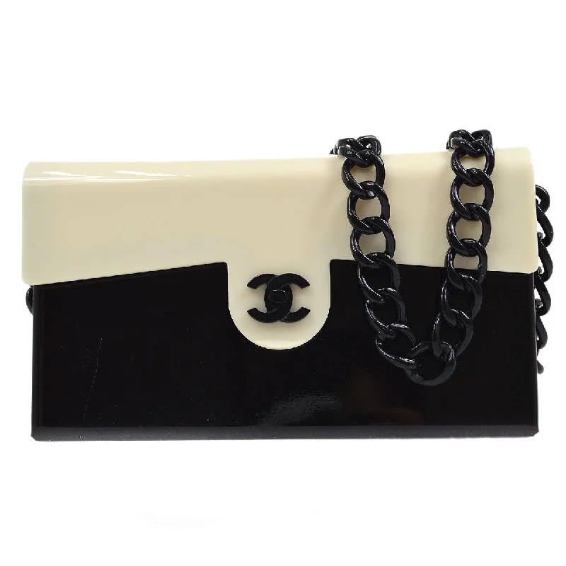 Chanel classicCHANEL 2000-2001 Monochrome Acrylic Shoulder Bag Small