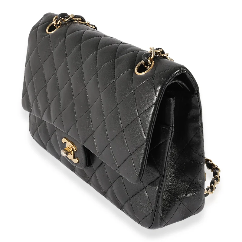 Chanel Quilted Leather Shoulder Bag for FashionistasChanel Black Quilted Lambskin Medium Classic Double Flap Bag