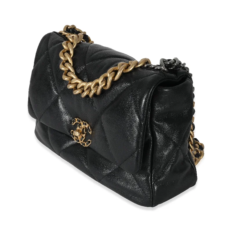 Chanel bags with the perfect balance of luxury and functionalityChanel Black Quilted Lambskin Large Chanel 19 Flap Bag