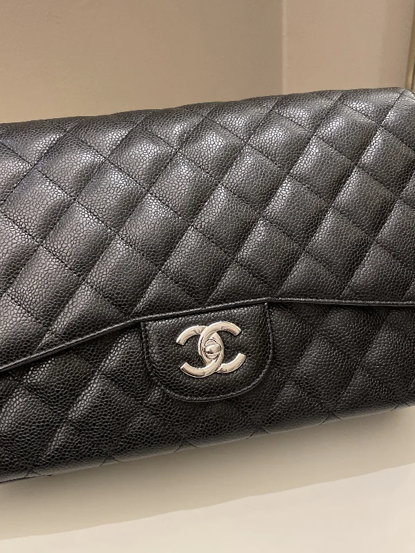 Chanel bags perfect for everyday elegChanel Classic Quilted Jumbo Single Flap Black Caviar