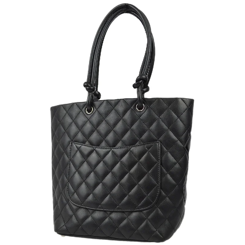 Chanel bags with intricate metal hardwareChanel 2008-2009 Black Calfskin Cambon Ligne Tote 21