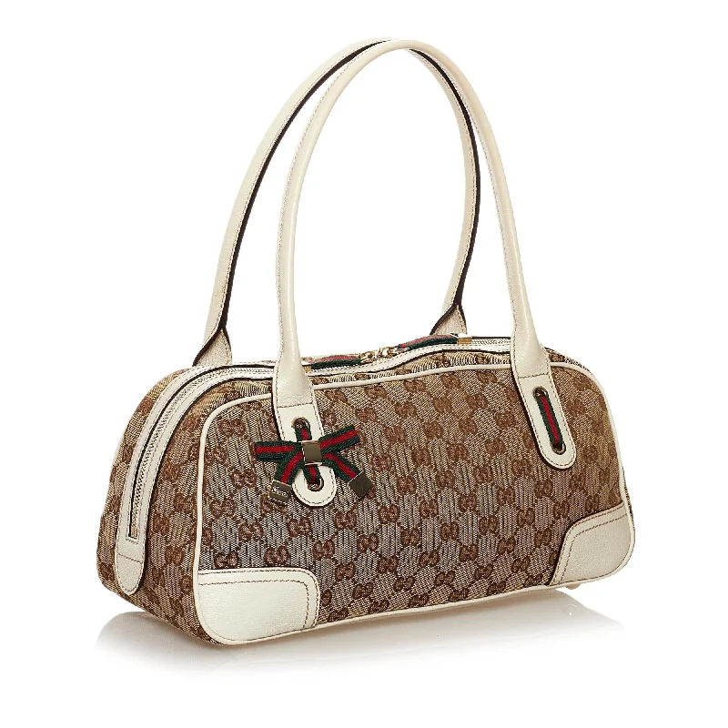 Women Gucci bags with a zip - around closure for securityGucci GG Canvas Princy Shoulder Bag (36180)