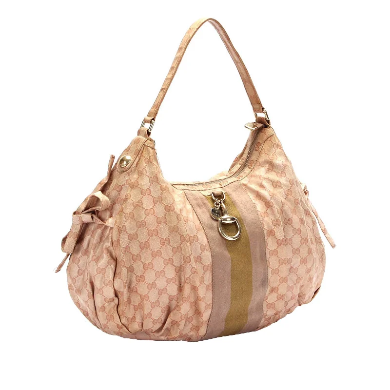 Ladies Gucci Dionysus bags with a chain - link shoulder strapGucci GG Canvas Web Shoulder Bag (28714)