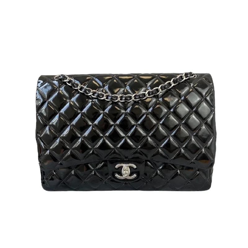 Chanel bags available in bold colors and patternsClassic Double Flap Maxi Patent Black SHW