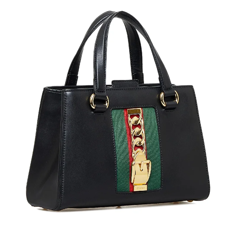 Women Gucci crossbody bags with a printed floral patternGucci Medium Sylvie Satchel (SHG-hvyoSA)