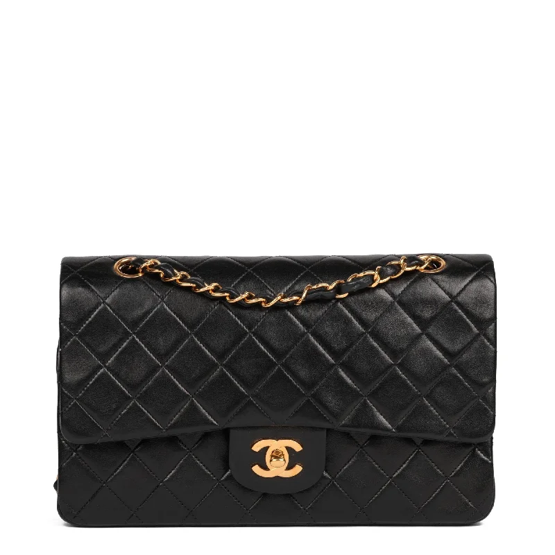 Chanel bags in luxury boutiques worldwideChanel Black Quilted Lambskin Vintage Medium Classic Double Flap Bag