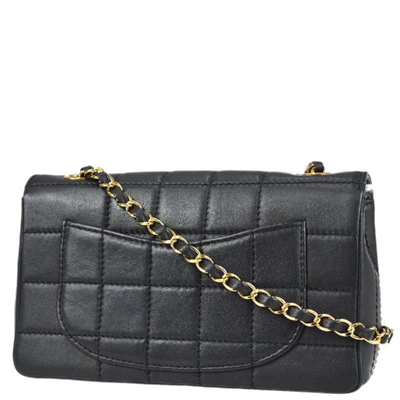 Chanel bags with the perfect balance of luxury and functionalityChanel 2001-2003 Black Lambskin Small Choco Bar Flap Bag