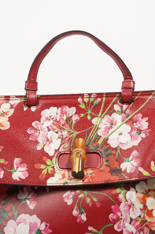 Women Gucci bags with a detachable mirror insideGucci Womens Daily Bamboo Top Handle Bloom