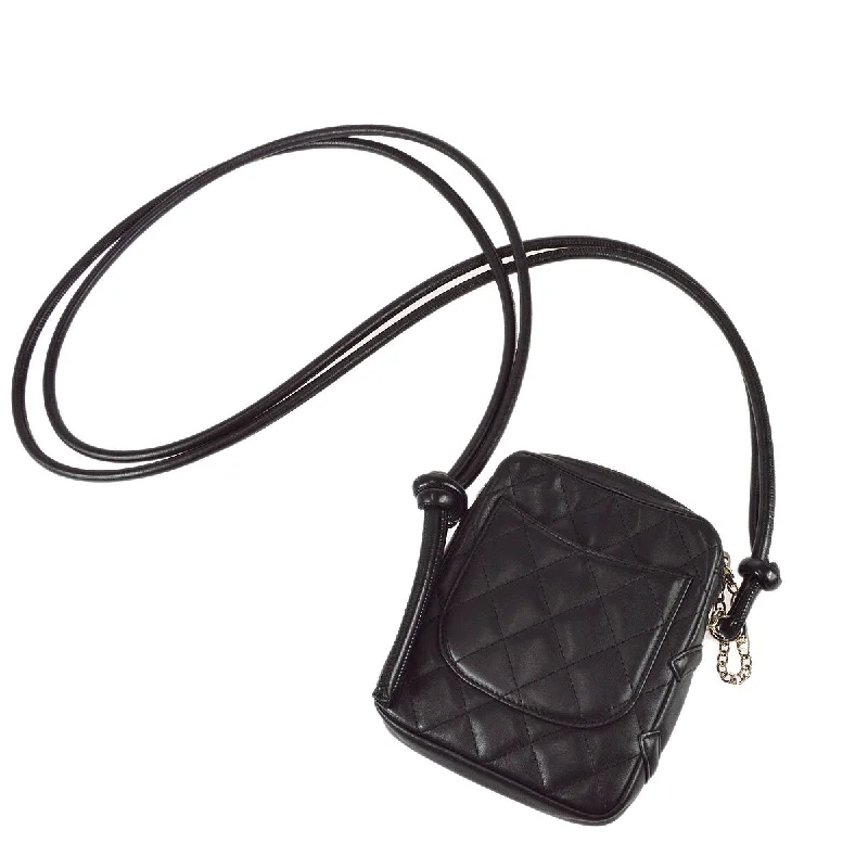 Chanel Luxury Handbag for High - End EventsChanel 2003-2004 Cambon Ligne Shoulder Bag 13 Black Calfskin