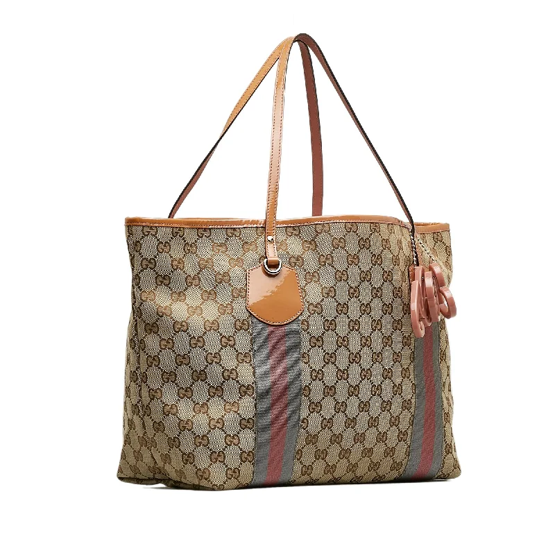 Medium - sized Women Gucci handbags for everyday useGucci GG Canvas Web Jolie Tote Bag (aU8HGJ)