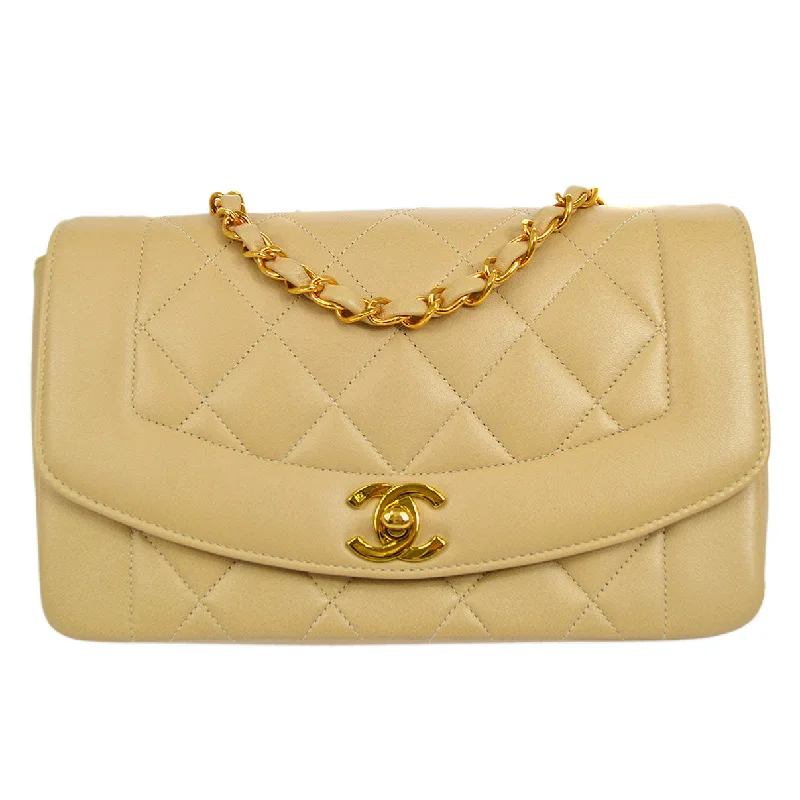 Chanel bags with gold, silver, and pearl accentsChanel * 1994-1996 Beige Lambskin Diana Small