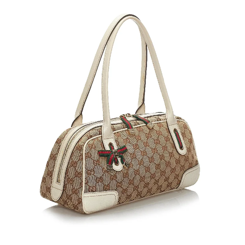 Women Gucci bags with a zippered interior pocketGucci GG Canvas Princy Shoulder Bag (33955)