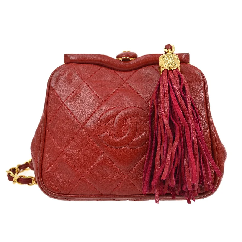 Chanel Vintage Inspired Handbag for Retro LoversChanel 1989-1991 Red Lambskin Belt Bag