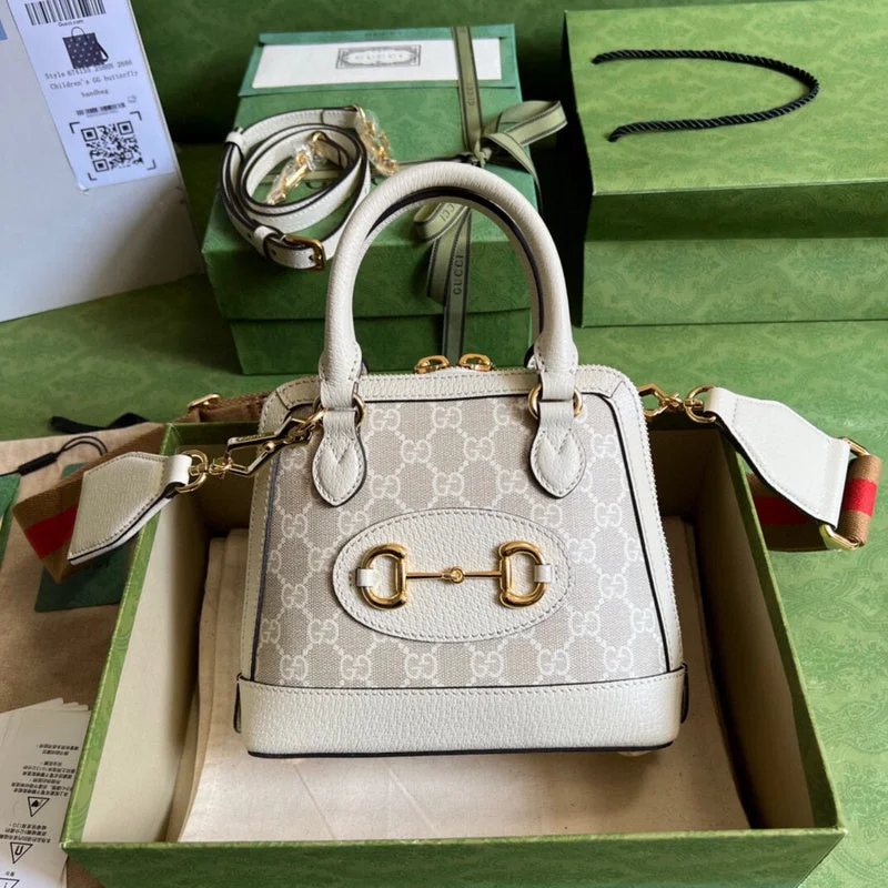 Women Gucci bags with a snap - button closure and a decorative charmBC - GUCCI BAGS - 1172