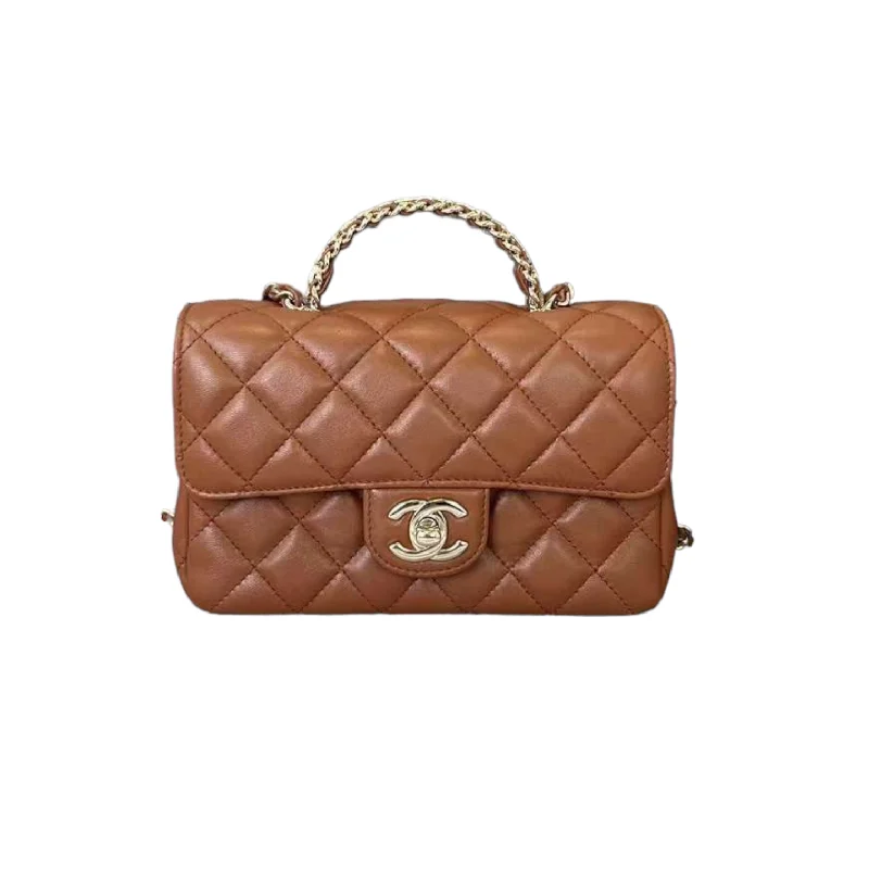 Chanel bags that pair perfectly with any outfitMini Crystal Top Handle Rectangular Caramel GHW