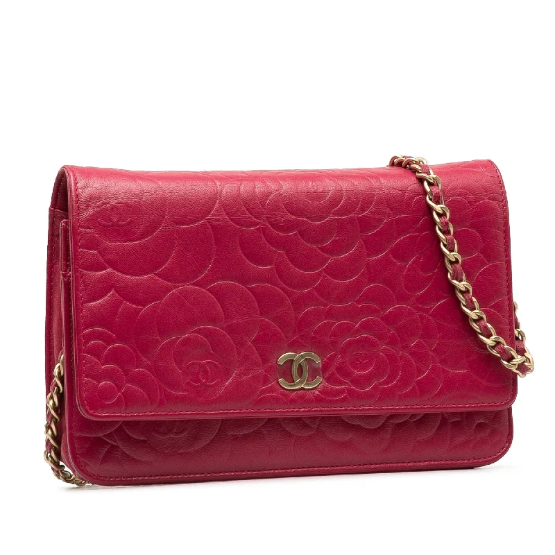 Chanel bags with adjustable chain strapsCHANEL Camellia Wallet On Chain Crossbody Bag