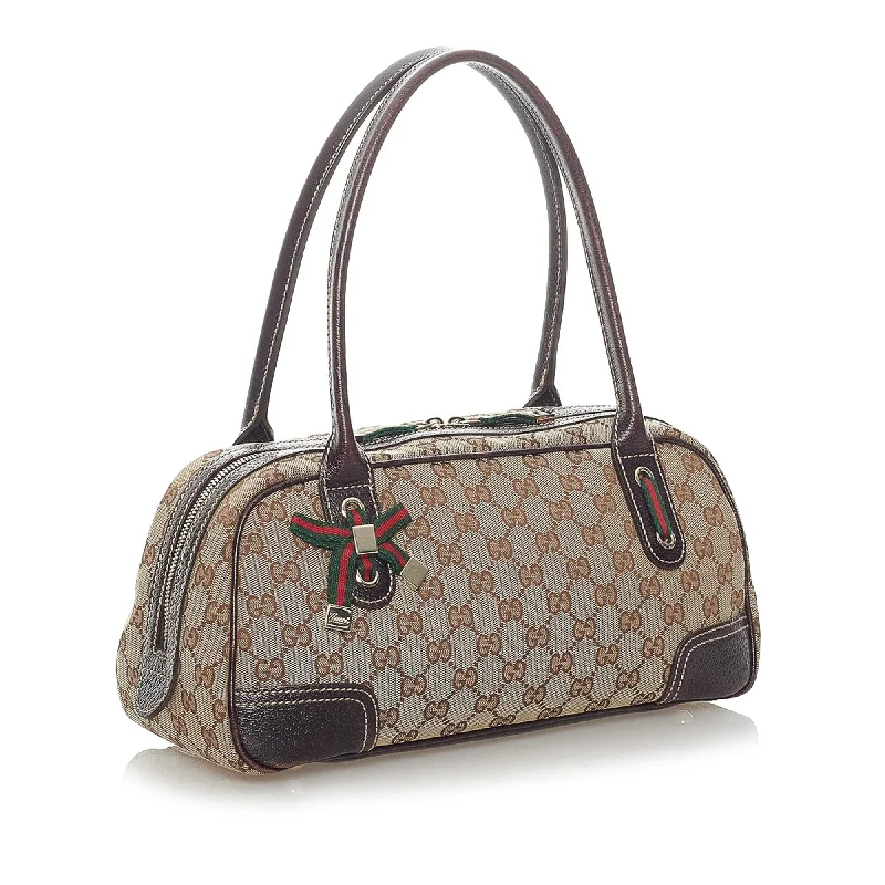 Women Gucci Sylvie bags with a crystal - embellished web stripeGucci GG Canvas Princy Shoulder Bag (32097)