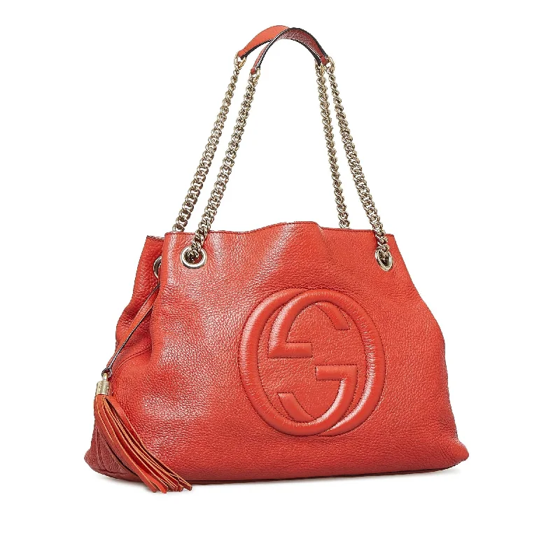 Women Gucci crossbody bags with a woven leather strapGucci Soho Chain (SHG-bPjKBE)