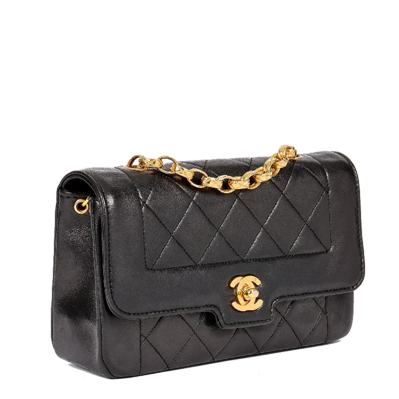 Chanel Quilted Leather Shoulder Bag for FashionistasChanel Black Quilted Lambskin Vintage Mini Diana Classic Single Flap Bag