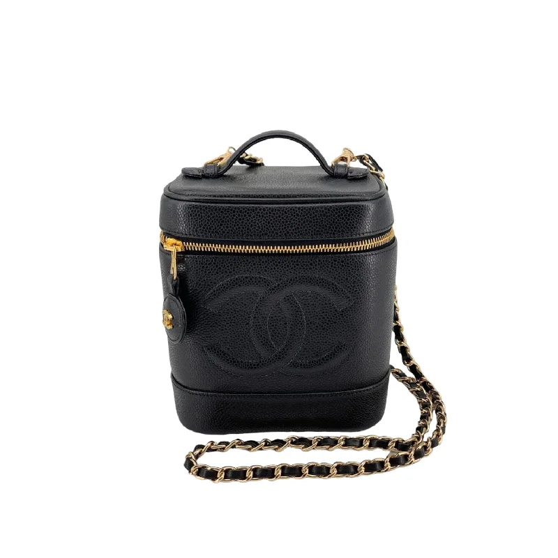 Chanel New Arrival Handbag with Gold HardwareCC Caviar Vintage Vanity Black GHW