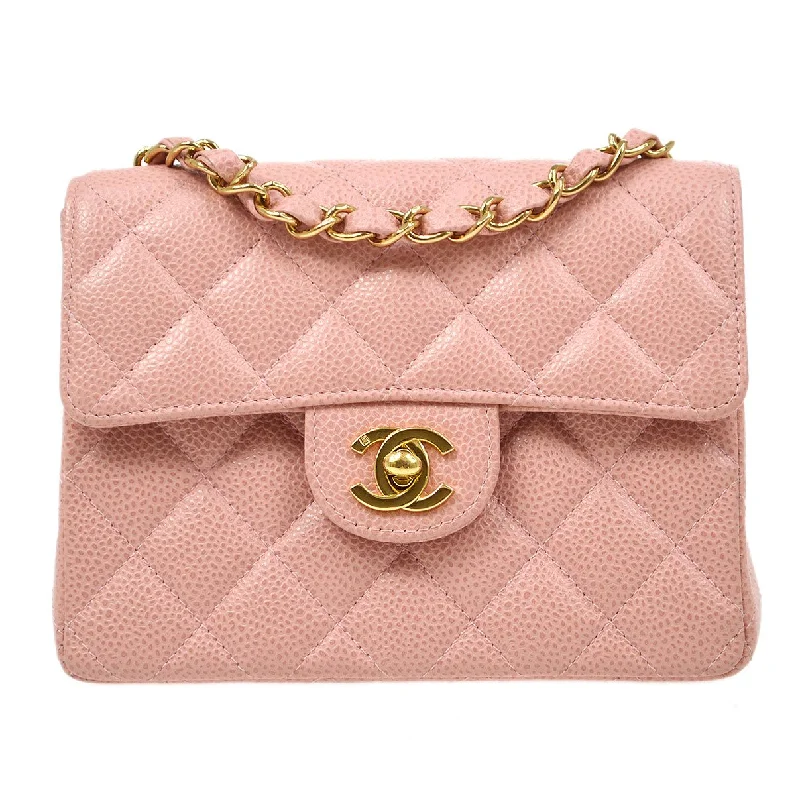 Chanel bags in luxury boutiques worldwideChanel 2003-2004 Pink Caviar Classic Square Flap Mini