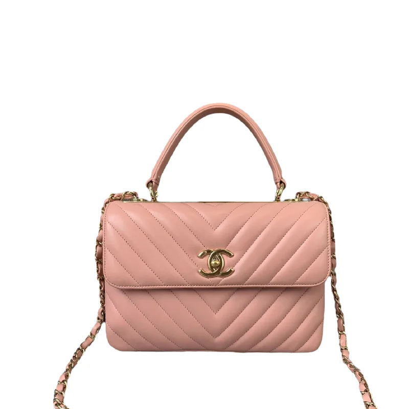 Chanel bags with adjustable chain strapsSmall Trendy CC Flap Lambskin Pink GHW