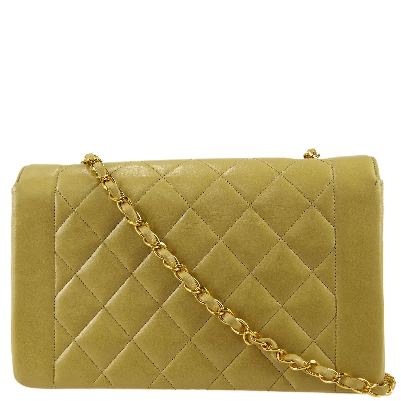 Chanel Small Crossbody Bag for TravelChanel * 1991-1994 Beige Lambskin Medium Diana Shoulder Bag