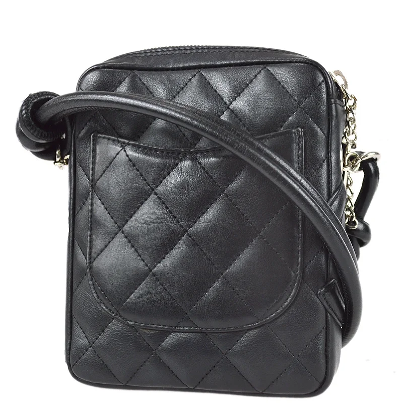 Chanel Designer Handbag with Unique DesignChanel 2004-2005 Black Calfskin Cambon Ligne Shoulder Bag