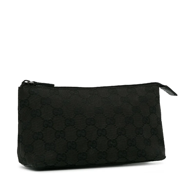 Ladies Gucci shoulder bags with a wide - width strapGucci GG Canvas Pouch bbTAUq)