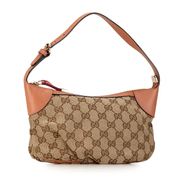 Women Gucci bags with a detachable mobile phone holderGucci GG Canvas Web Handbag GwKR2u)