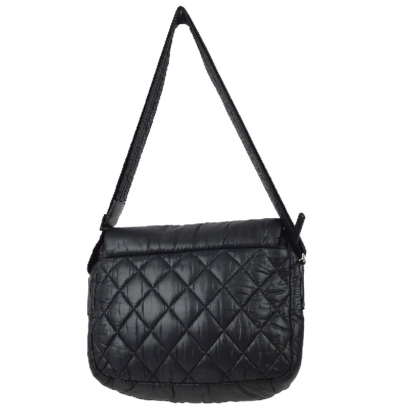 Chanel Handbag with Adjustable Strap for ComfortChanel 2009-2010 Black Nylon Coco Cocoon Shoulder Bag