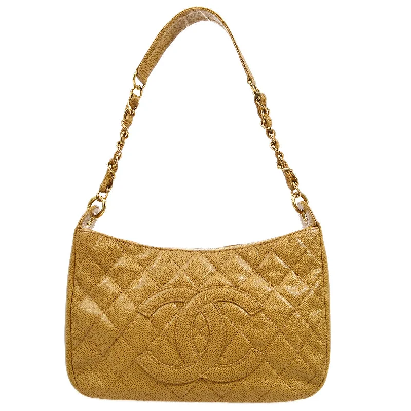 Chanel Medium Tote Bag for Office LadiesChanel 2003-2004 Beige Caviar Hobo Bag