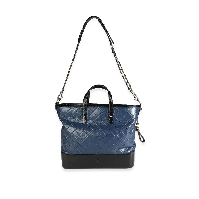 Chanel Classic Flap Bag for Evening PartyCHANEL Black & Blue Quilted Calfskin Large Gabrielle Shopping Tote