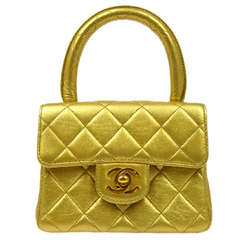 Chanel leather bags for everydChanel 1994 Gold Lambskin Micro Classic Flap Handbag