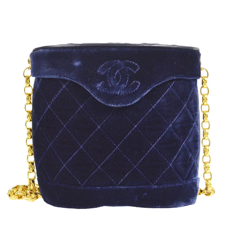 Chanel bags for women with a taste for high fashionCHANEL * 1989-1991 Binoculars Bag Blue Velvet