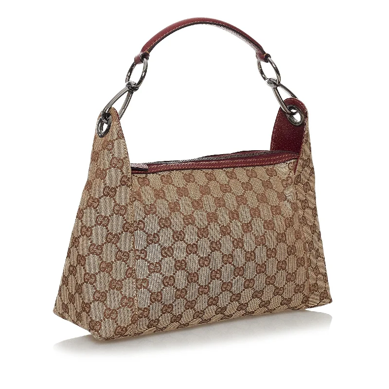 Women Gucci Sylvie bags featuring the signature web stripeGucci GG Canvas Pop Hobo Bag (29872)