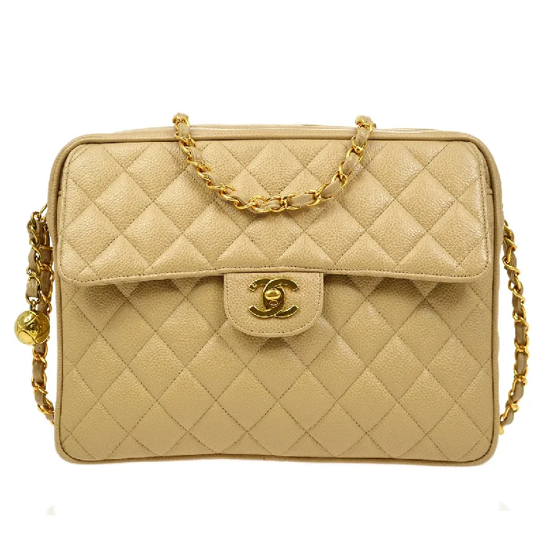 Chanel bags available in bold colors and patternsChanel 1994-1996 Beige Caviar Pocket Camera Bag Large