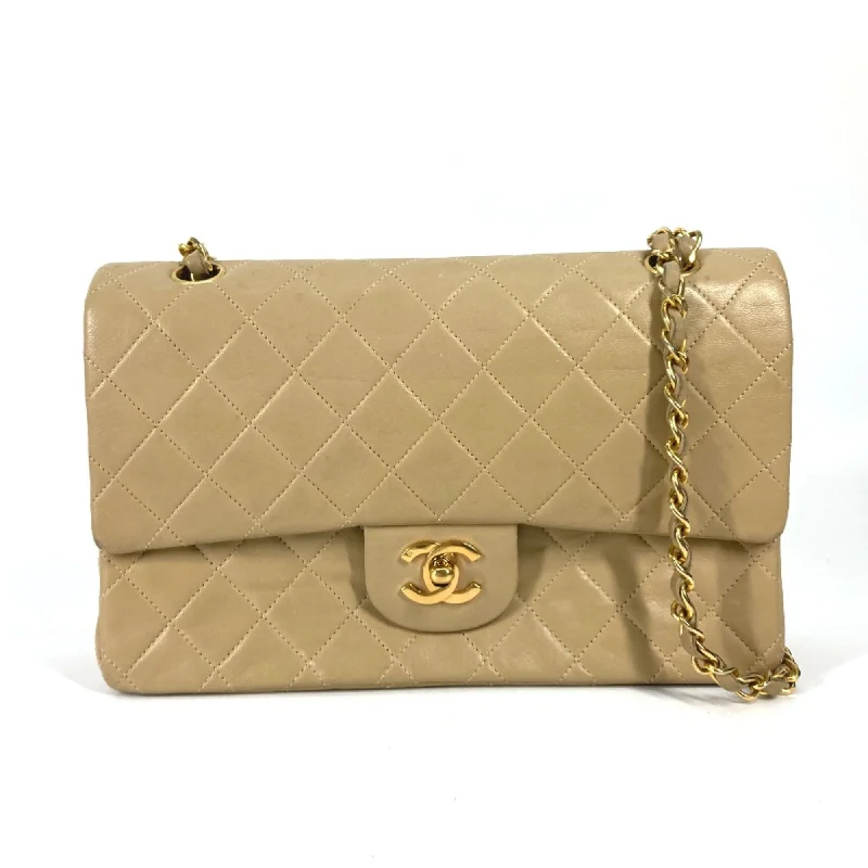 Chanel bags with iconic gold chainsChanel A01112 CC Mark Double Chain shoulder strap Shoulder Bag Beige GoldHardware