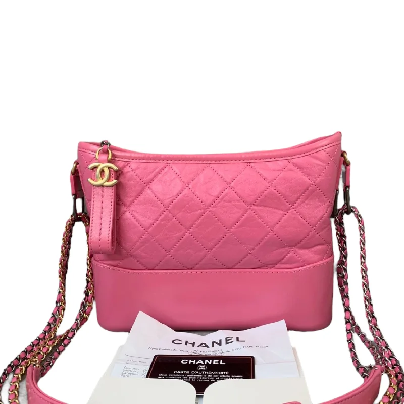 Chanel bags with iconic stitching detailsGabrielle Hobo Calfskin Medium Pink