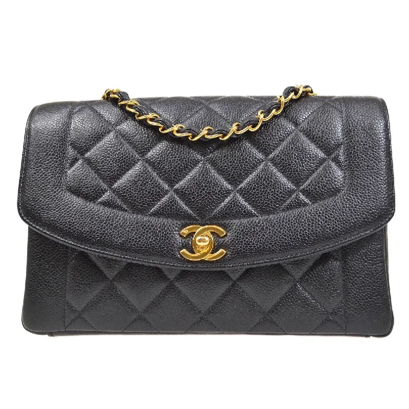 Chanel bags that pair perfectly with any outfitCHANEL 1997-1999 Black Caviar Tall Diana Medium