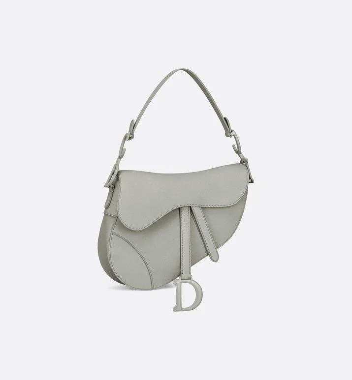 Christian Dior backpacks with a sleek, minimalist silhouetteChristian Dior Ultra Matte Calfskin Saddle Bag Grey