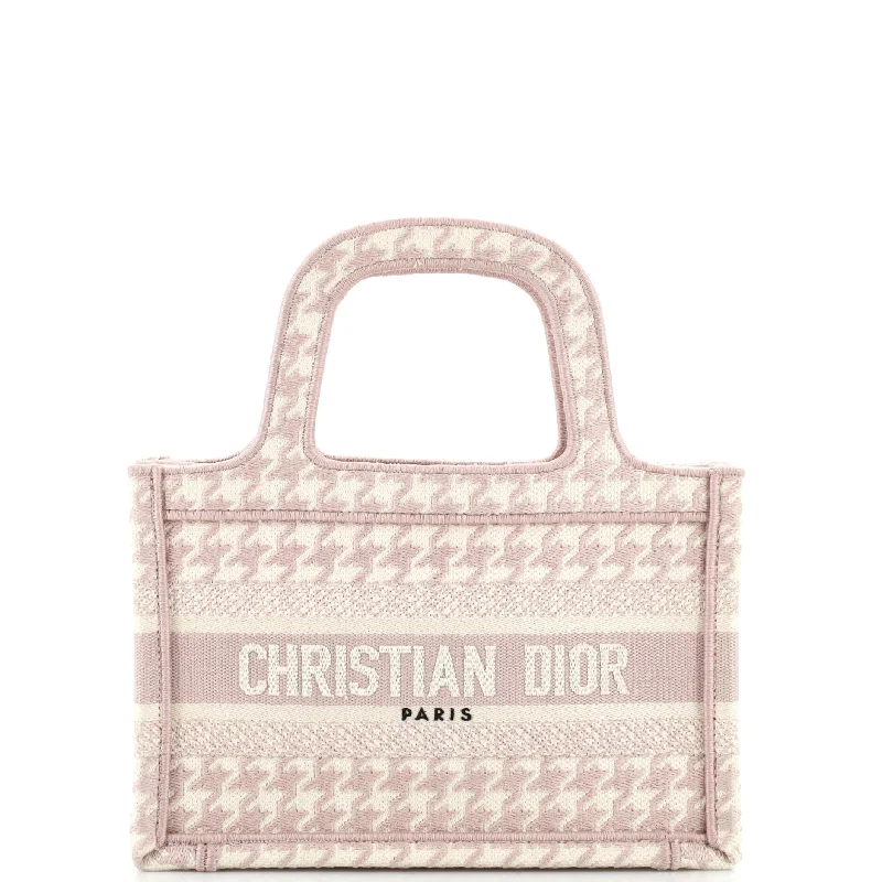 Trendsetting Christian Dior crossbody bags with a colorful strapBook Tote Houndstooth Canvas Mini