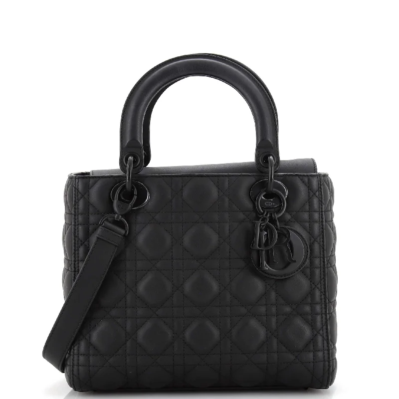 High - fashion Christian Dior bags with a geometric patternUltra Matte Lady Dior Bag Cannage Quilt Calfskin Medium